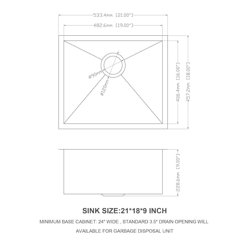 Undermount 16 Gauge Single Bowl Stainless Steel Kitchen Sink in Brushed Nickel