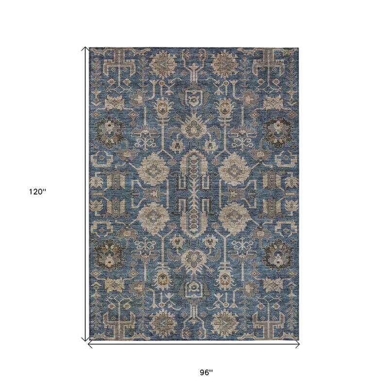 HomeRoots Oriental Traditional Rectangle Outdoor Rug