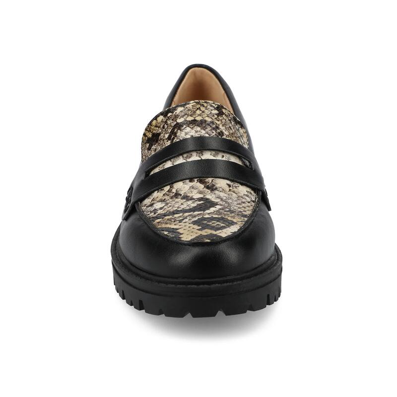 Journee Women's Wide Width Kenly Loafer - Snake - 8