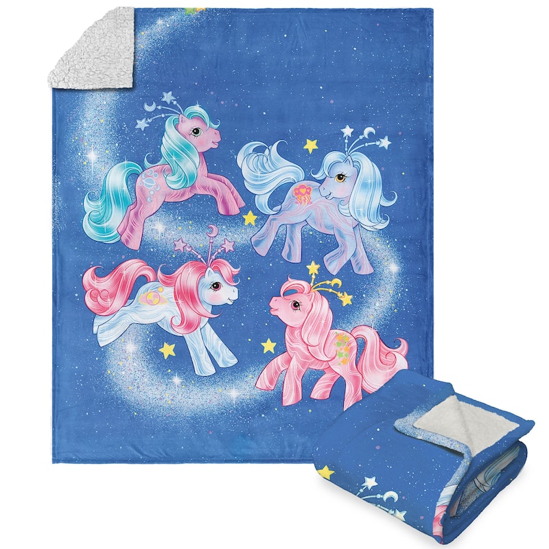 Hasbro My Little Pony Silk Touch Sherpa Throw Blanket