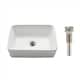 Option White w/ Satin Nickel Pop Up Drain