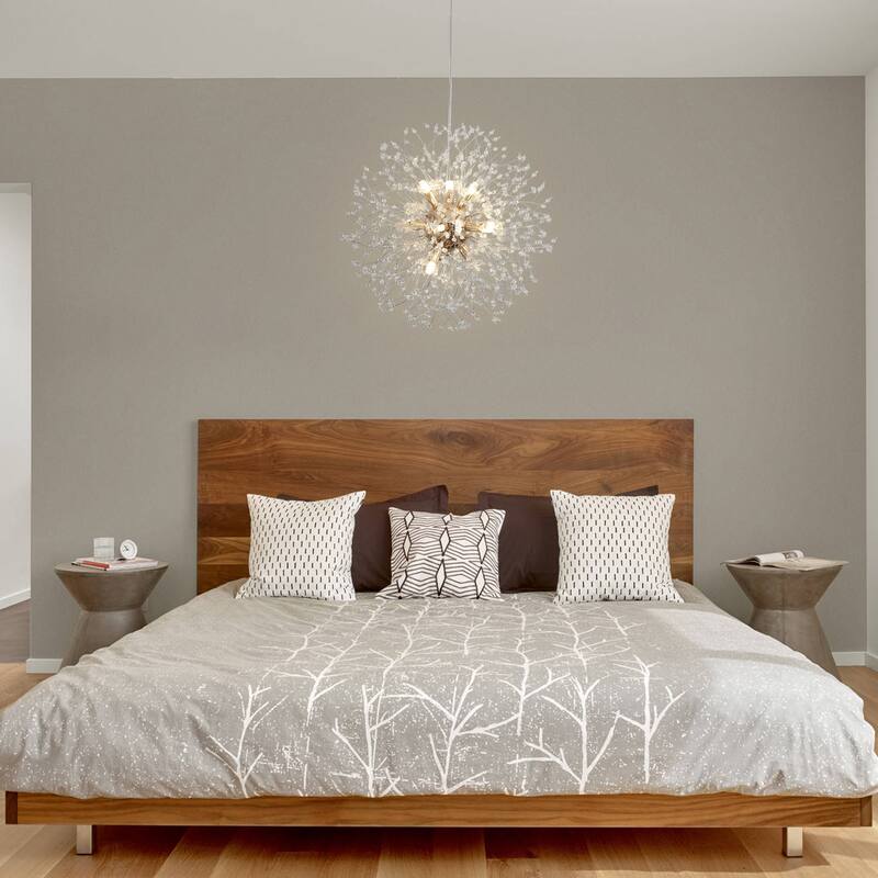 12-Light Linear Foyer Chandelier Lighting with Blowball Accent for Dining Room Kitchen Island