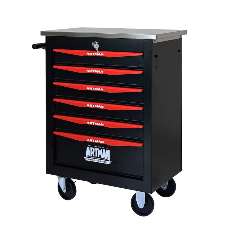 4/5/6/7 Metal Drawers Tool Cart with Wheels for Garage Workshop