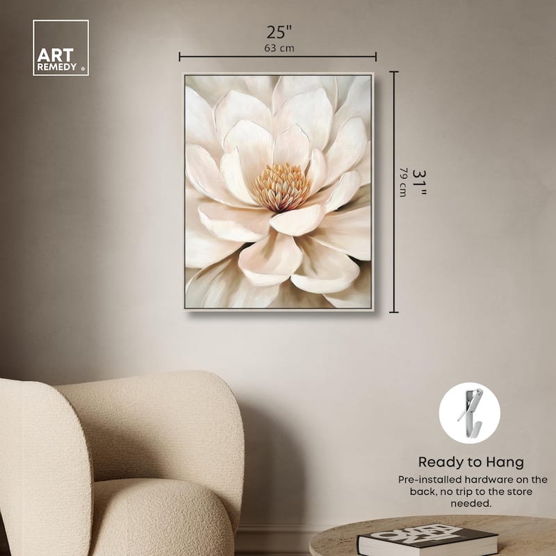 Golden Heart Canvas by Art Remedy