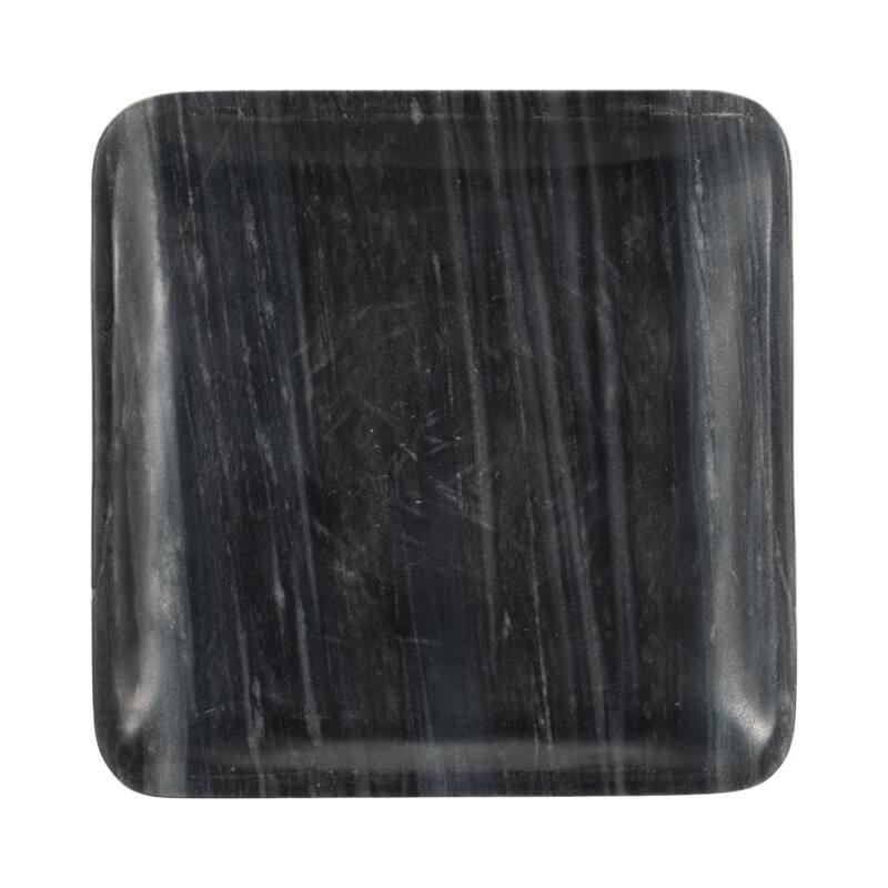 Sagebrook Home 9" Zarra Grey Marble Trinket Tray, , 1"H - 9" x 9" x 1"