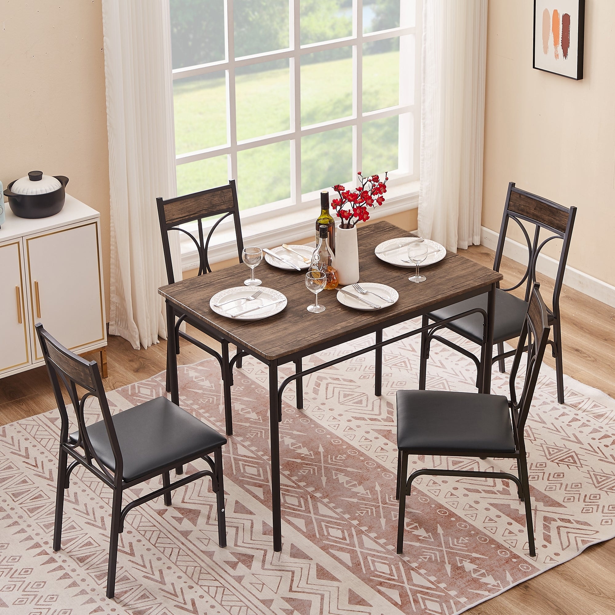 Glass dining table sets clearance clearance