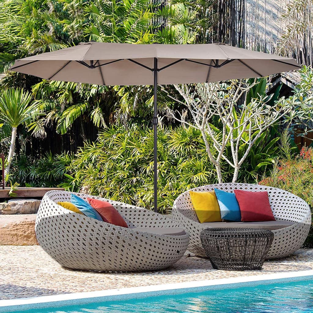 North Bend 15-foot Rectangular Market Umbrella by Havenside Home