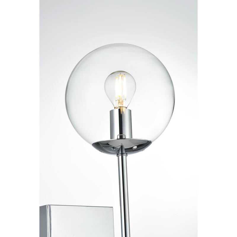 Nina 1 Light Clear Glass Wall Sconce