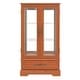 preview thumbnail 20 of 73, GDFStudio - Traditional Storage Lighted Curio Display Cabinet with Glass Doors and Drawer