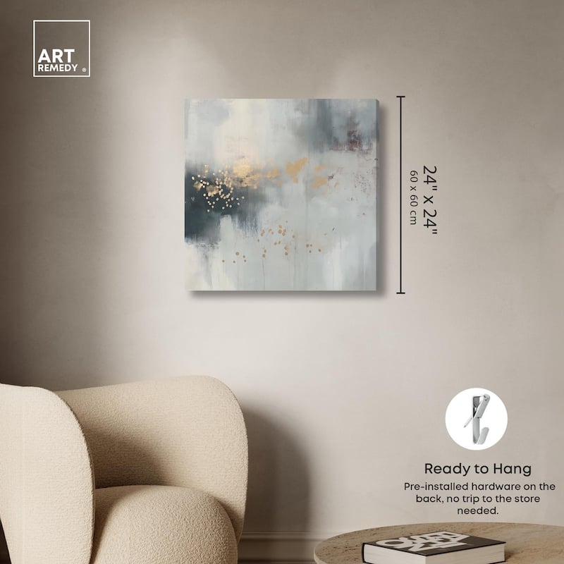 Silvered Hues and Gold II Canvas by Art Remedy, Gallery Wrapped