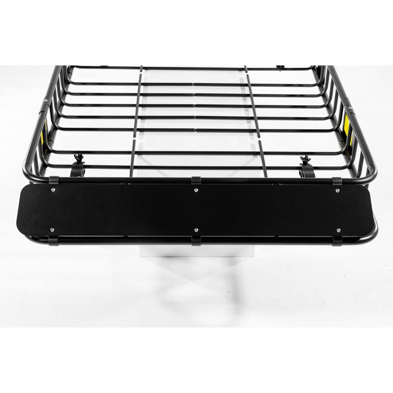 Roof Rack Basket With Net, Rooftop Steel Roof Rack, Cargo Carrier with 250 Lbs Capacity, Extension Black Car Top Luggage Holder