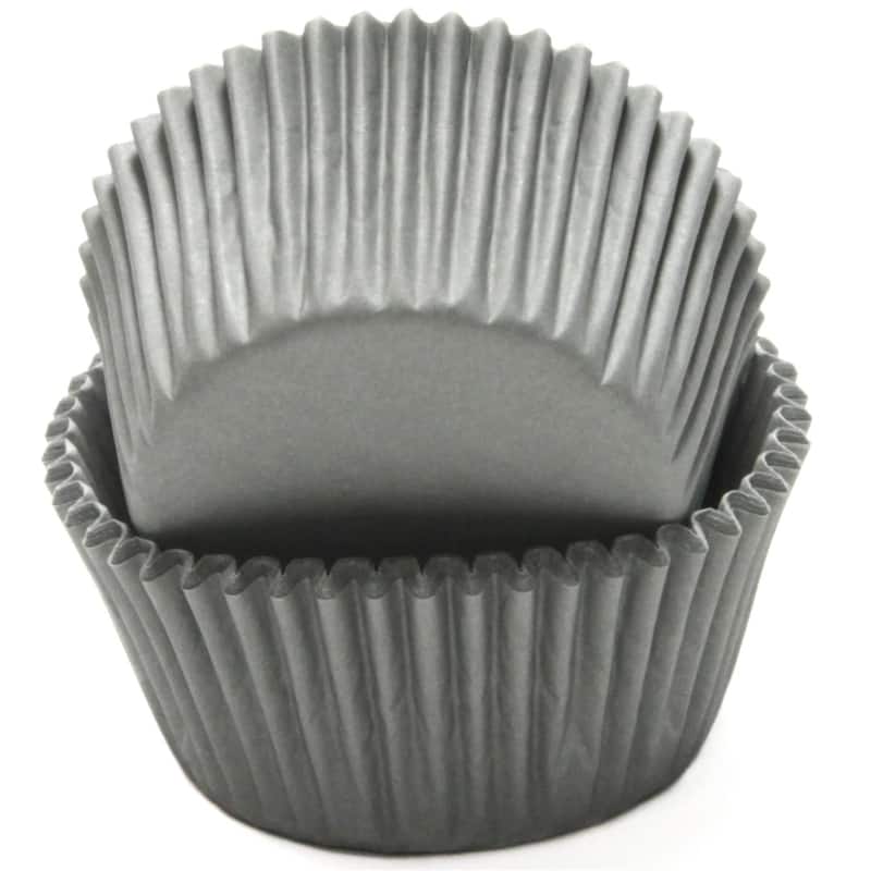 Chef Craft 50 Count Cupcake Liners Muffin Size Baking Cups, Gray - Gray