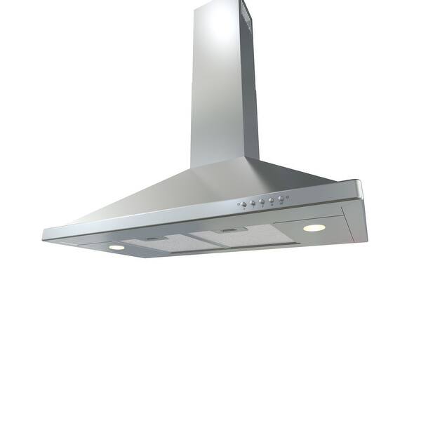 Shop Zephyr Bve E36as 600 Cfm 36 Wide Wall Mounted Range Hood With Halogen Lighting And Washable Aluminum Mesh Filters From The Overstock 17137417