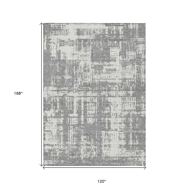 HomeRoots Abstract Transitional Rectangle Outdoor Rug