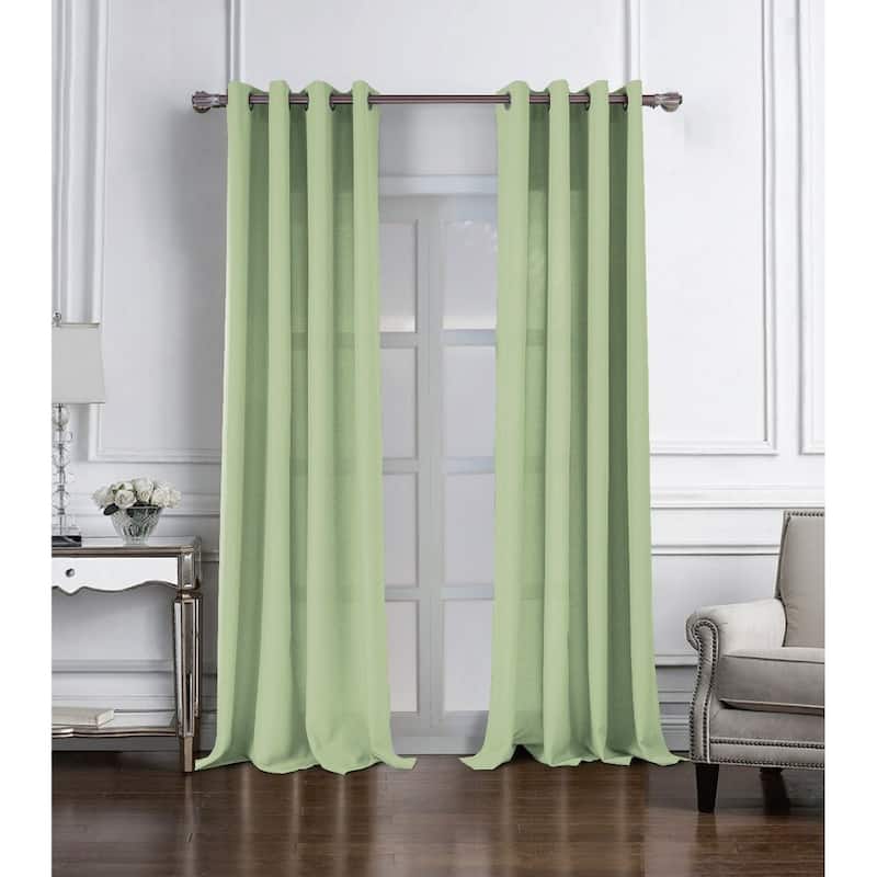 Cole Textured Grommet Panel 84" or 95" - 54" x 84" - 84 Inches - Sage