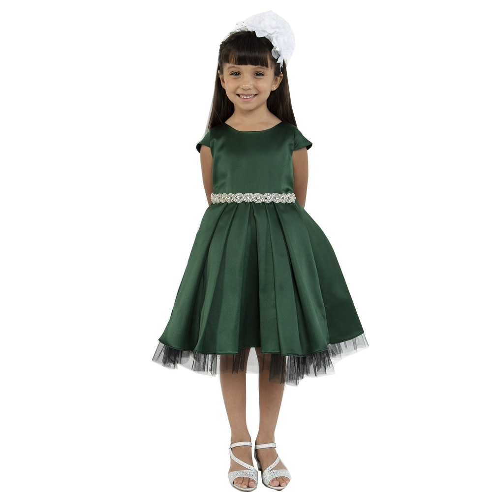 green little girl dresses