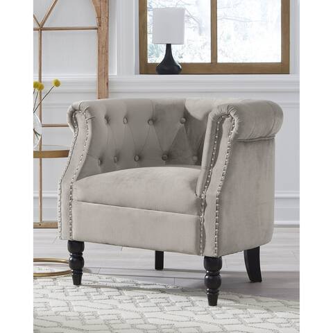 Signature Design by Ashley Deaza Taupe Accent Chair - 32"W x 28"D x 29"H
