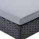 preview thumbnail 6 of 5, CorLiving Parksville Black Patio Bar Set - Ash Grey Cushions 3pc