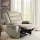 preview thumbnail 67 of 101, Overstuffed Cotton Corduroy Manual Pushback Recliner with Wide Armrest Oatmeal Corduroy/1-Piece