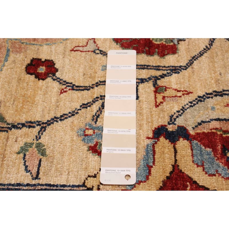 ECARPETGALLERY Hand-knotted Chobi Finest Ivory Wool Rug - 5'5 x 7'2