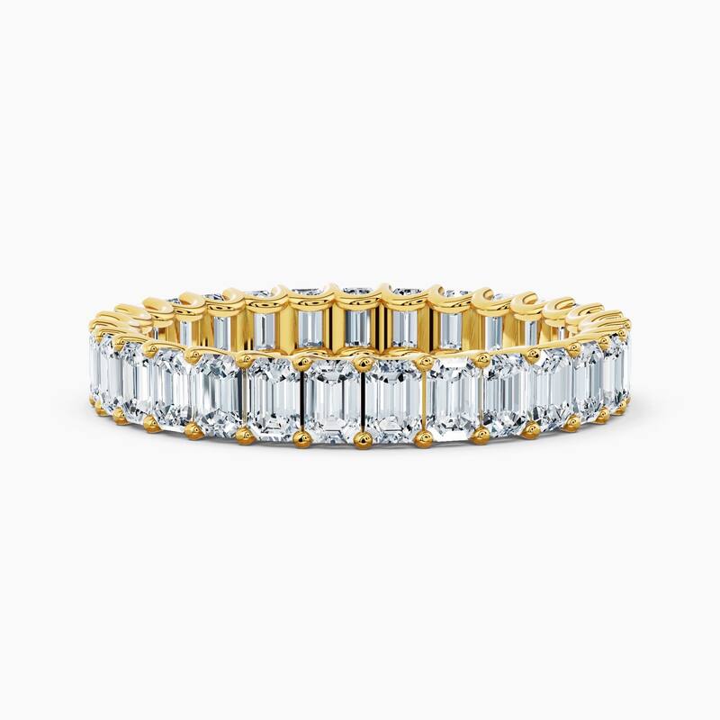 Auriya 14k Gold Emerald North-South Lab Grown Diamond Eternity Band 2.90 - 12.75 ct. tw. (F-G, VS) - 2.90 ct. wt. - 6.5 - Yellow