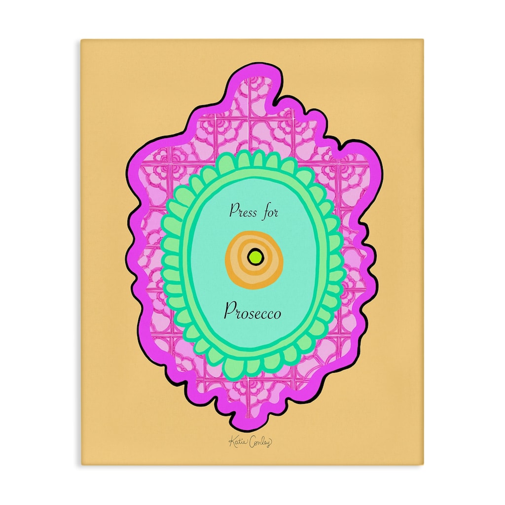 Stupell Press For Prosecco Button Canvas Wall Art Design By Katie Conley