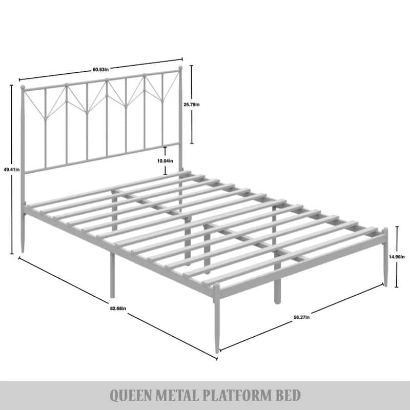CraftPorch Elegant Metal Platform Bed