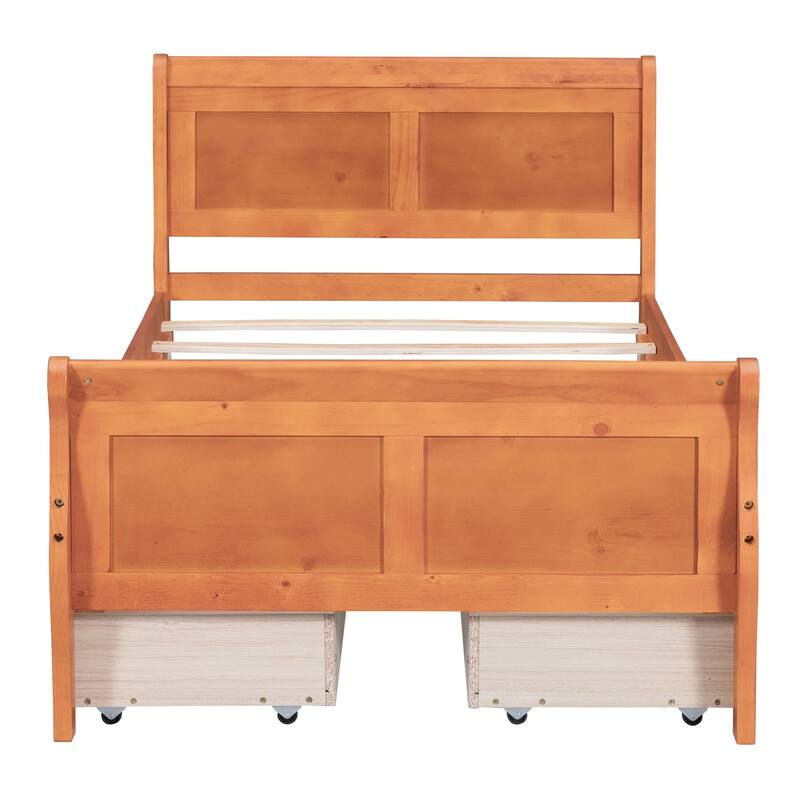 Twin Size Wood Platform Bed
