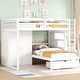 preview thumbnail 3 of 28, Modern Full Over Twin Bunk Bed with Wardrobe & Drawers