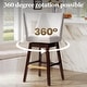 preview thumbnail 12 of 52, Pellebant 30.6'' H Solid Wood Swivel Bar Stool with Back