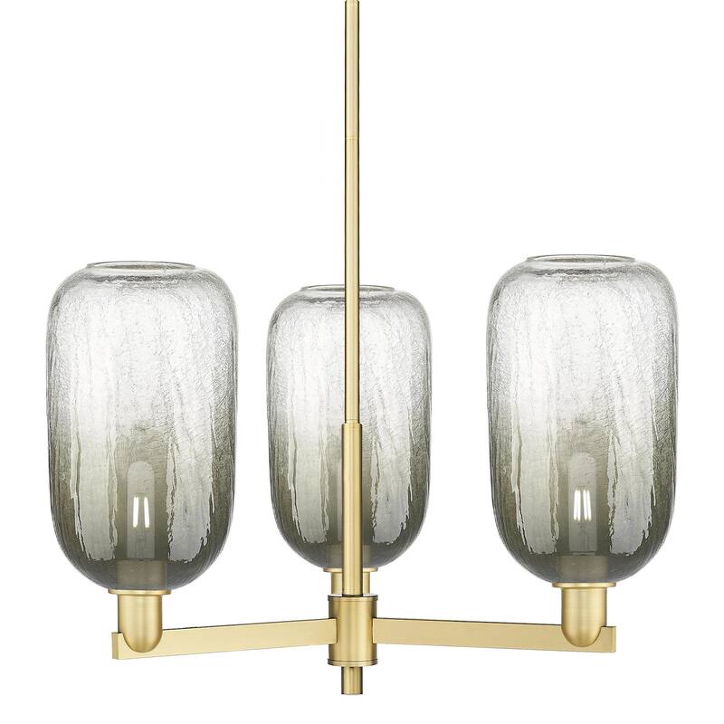 Innovations Lighting 716-3CR-17-18 Brookhaven Cloche Chandelier - Satin Gold / Slate