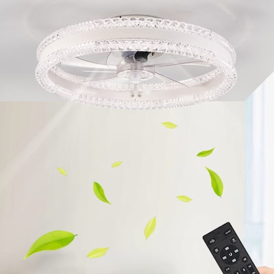 20" Luxury Double Ring LED Ceiling Fan with Light