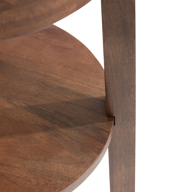 Kate and Laurel Talcott Round Wood Side Table