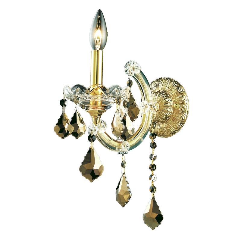 Fleur Illumination Collection Wall Sconce D:8in H:12in E:8.5in Lt:1 Gold Finish