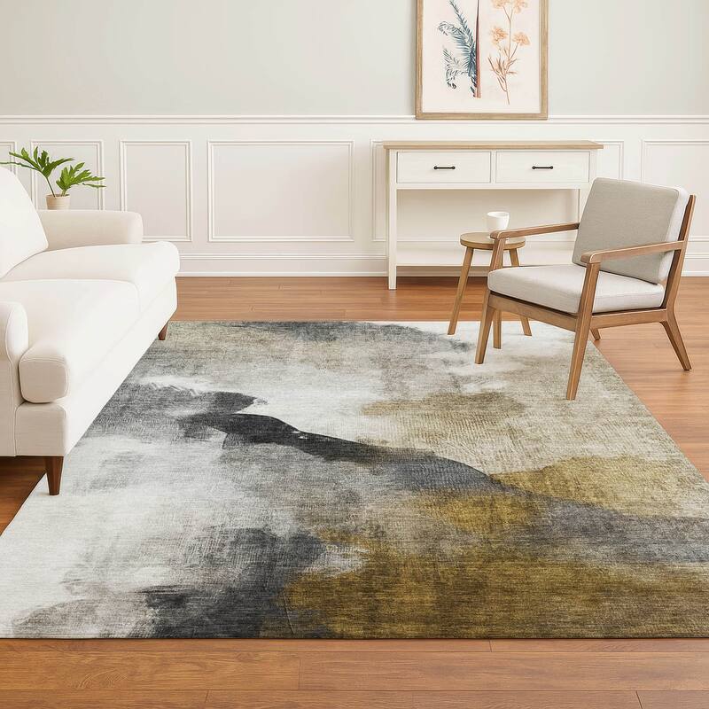 Premium Washable Super Soft Abstract Contemporary Mayfield Rug