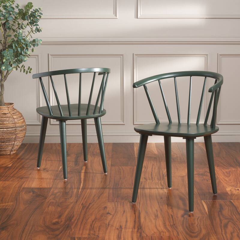 SAFAVIEH Home Blanchard 18-inch Curved Spindle Side Chair [SET of 2] - 21"W x 21"D x 30"H