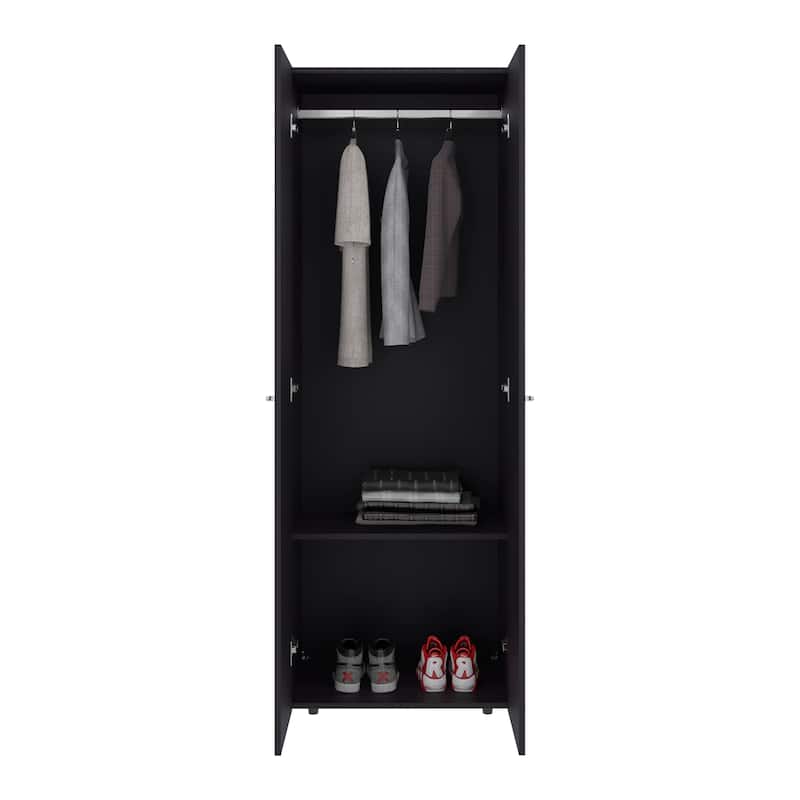 Rossetta Modern 2-Door Rectangular Shape Simple Wardrobe Cabinet