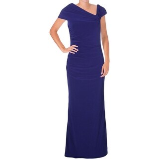 Stanzino Women's Peach One-shoulder Striped Evening Dress - 13825091 ...