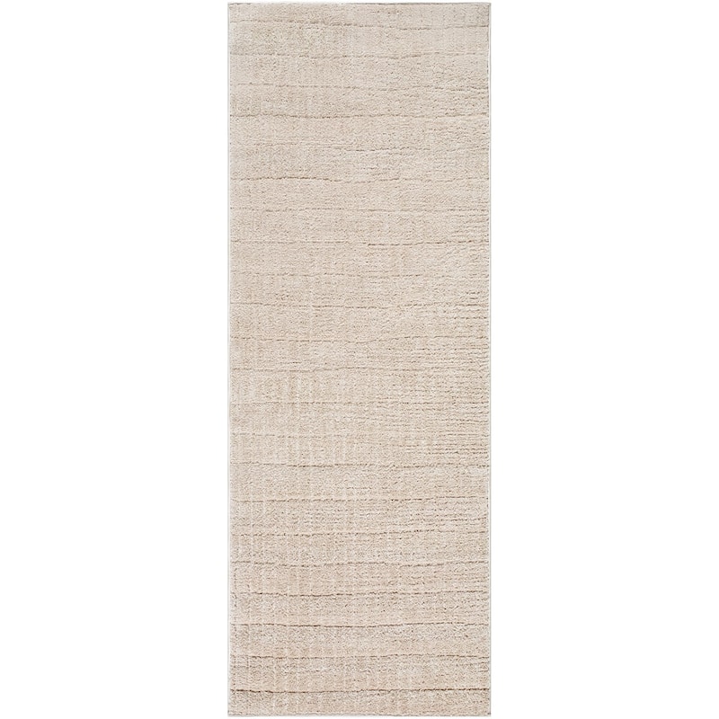Livabliss x Our PNW Home Cascade Global Striped Area Rug - 2'7" x 7'3" - Light Brown - Runner