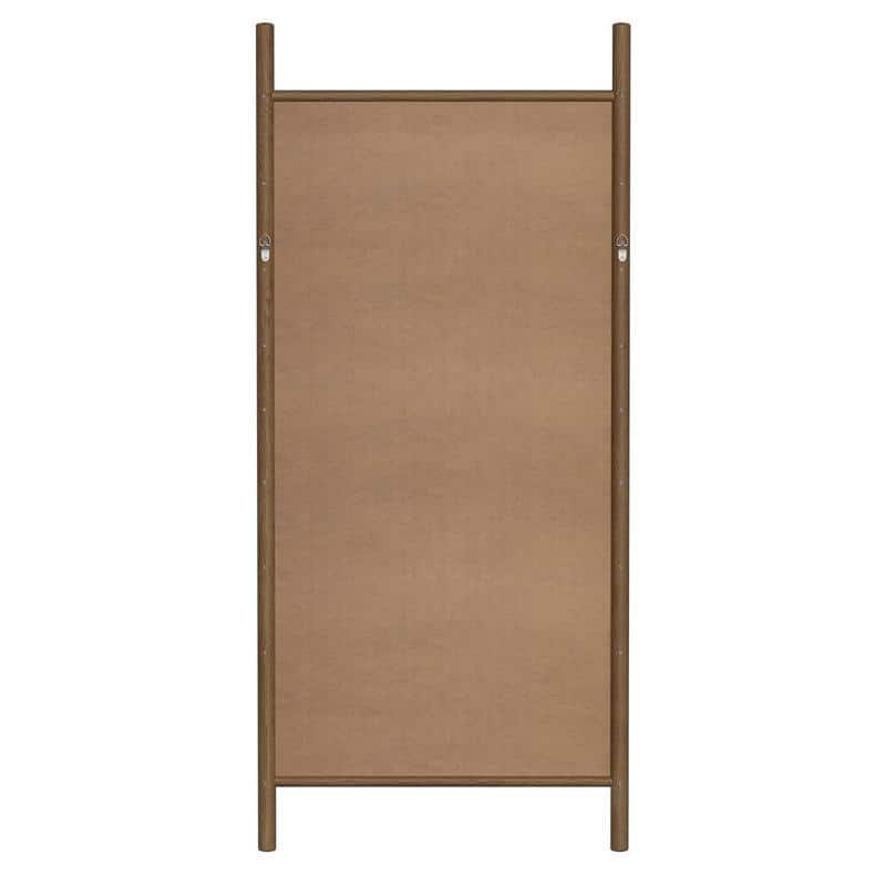 Ladder-Style Arched Solid Wood Framed Full Length Leaning Mirror
