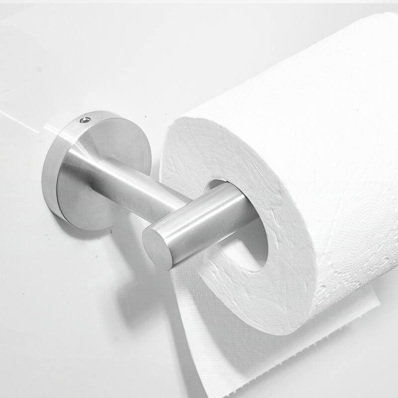8-Pieces Brushed Nickel Bathroom Accessories Set