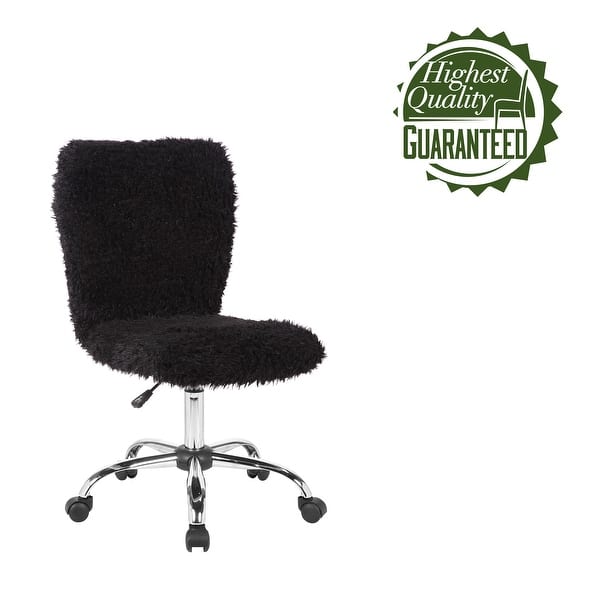 Porthos Home Alva Swivel Office Chair Shaggy Fabric Upholstery Overstock 29554999