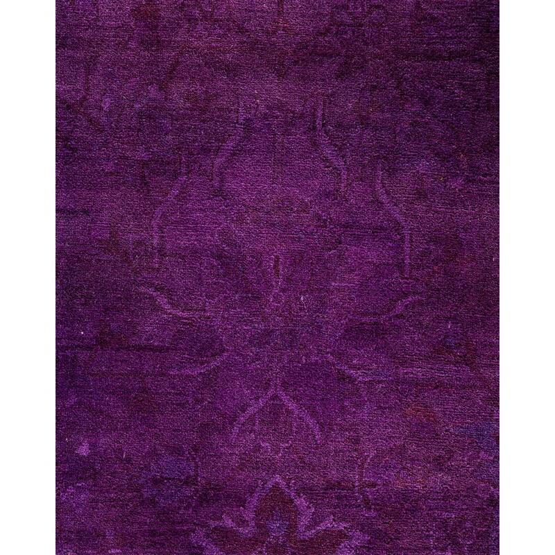 Fine Vibrance One-of-a-Kind Hand-Knotted Area Rug - Purple, 11' 4" x 18' 6" - 11' 4" x 18' 6"