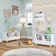 preview thumbnail 3 of 10, RiverRidge Kids Catch-All Wall Bookshelf with 2 Toy Storage Cubbies and 3 Wooden Hooks for Playroom, Nursery - White