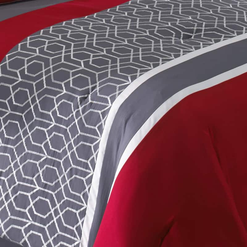 Riverbrook Home Cypress Red 8 Piece Comforter Set