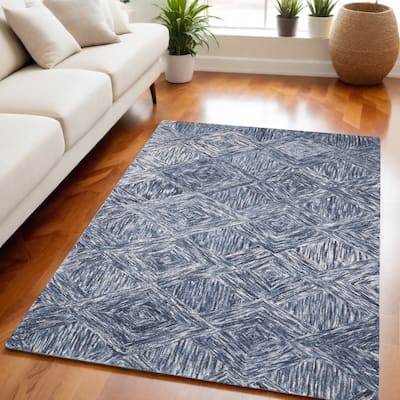 Cahow Power Loomed Geometric Modern Soft Area Rug By HomeRoots - 90' X '60' X '0.5