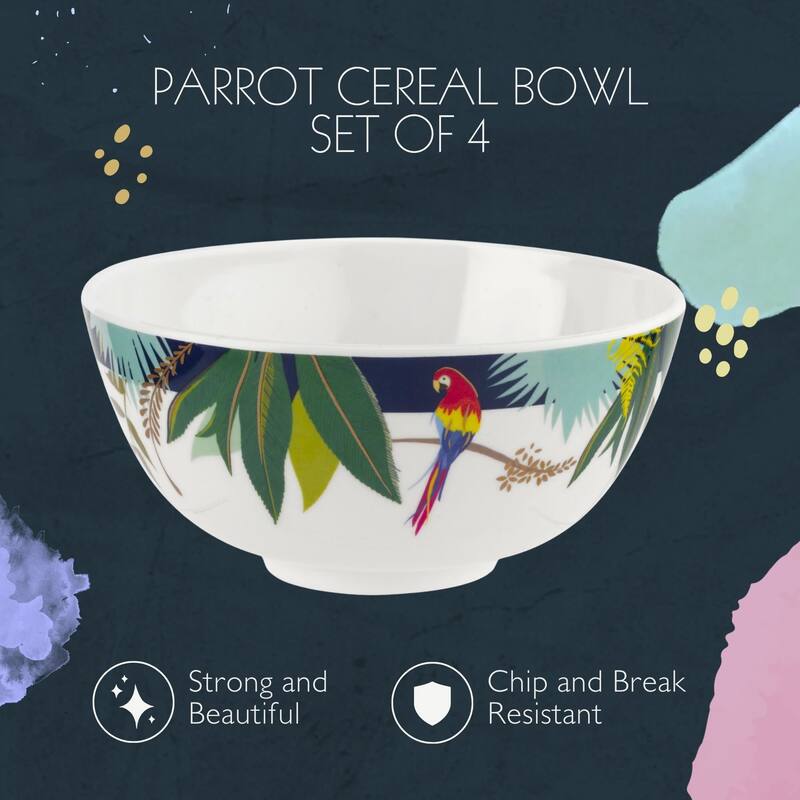 Portmeirion Home and Gifts Set of 4 Melamine Bowls - 6 in