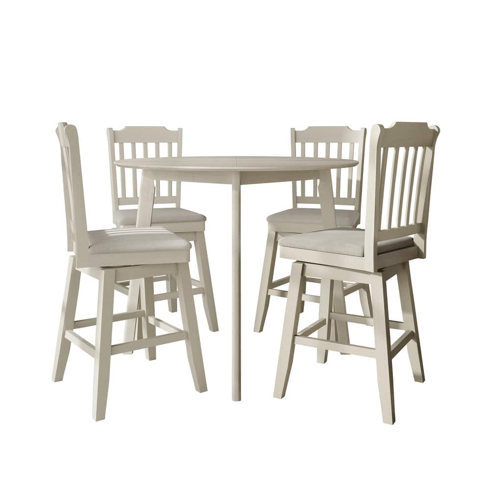 CraftPorch Classic Swivel Counter Chairs with Round Table