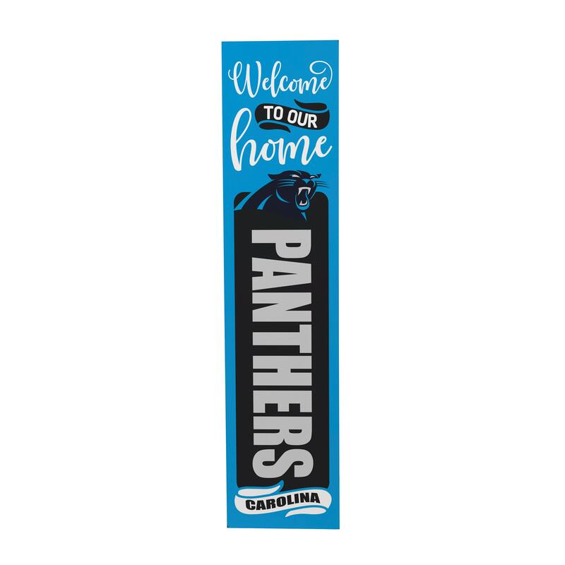 47" Double Sided Seasonal Porch Leaner, Carolina Panthers - 47" x 11.25"