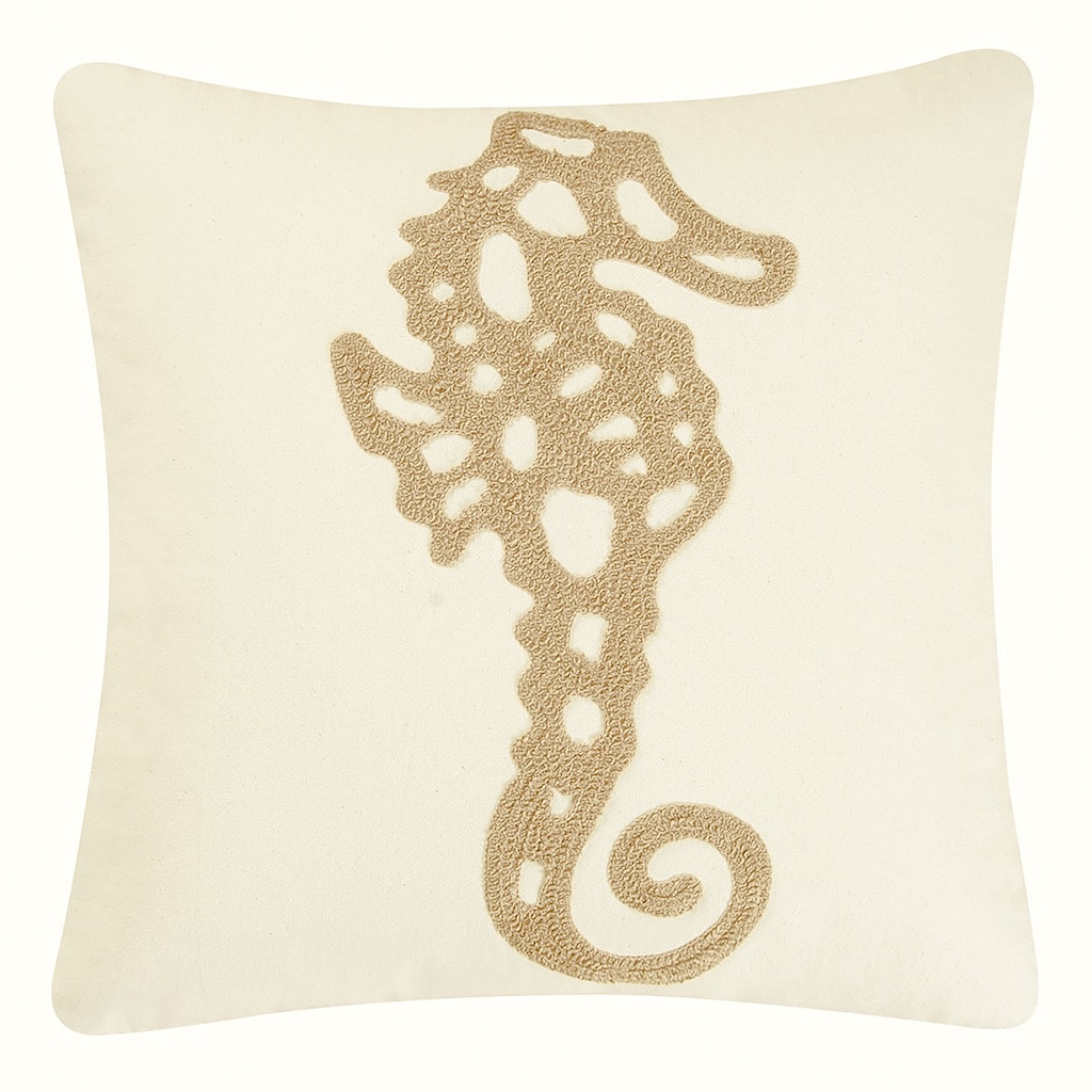 Seahorse Rice Stitch Throw Pillow